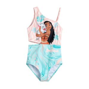 Moana Girls Best Friends One Piece Bathing Suit / Multicolored